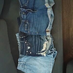 American Eagle Outfitters Blue Denim Shorts 3 Pairs